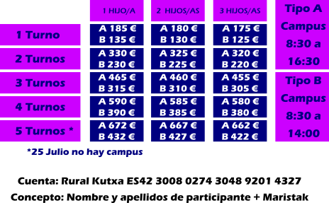 Precios Campus Uda 2025 Multi Maristas