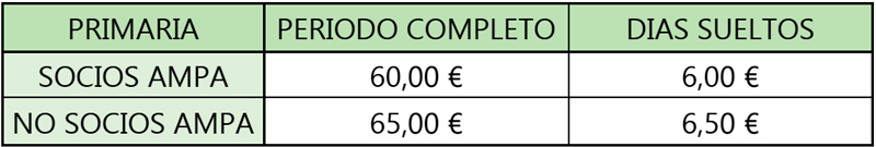 Precios Ludoteca Primaria Septiembre 2025