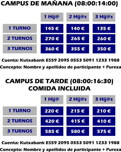 Precios Pureza Verano 2025